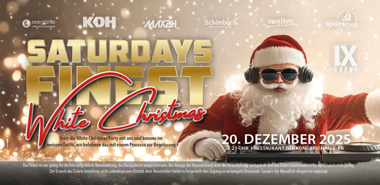 TICKETS NUR NOCH AN DER ABENDKASSE - SF -WHITE CHRISTMAS – Bild 1